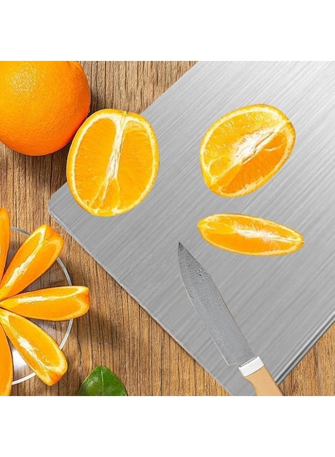 Orchid Stainless Steel Cutting Board 34x23 cm, Non-Porous Kitchen Chopping Board, Hygienic, Odour-Resistant Chopping Board, Food Prep Board for Meat, Fruits & Vegetables Cutting Board - Image 5